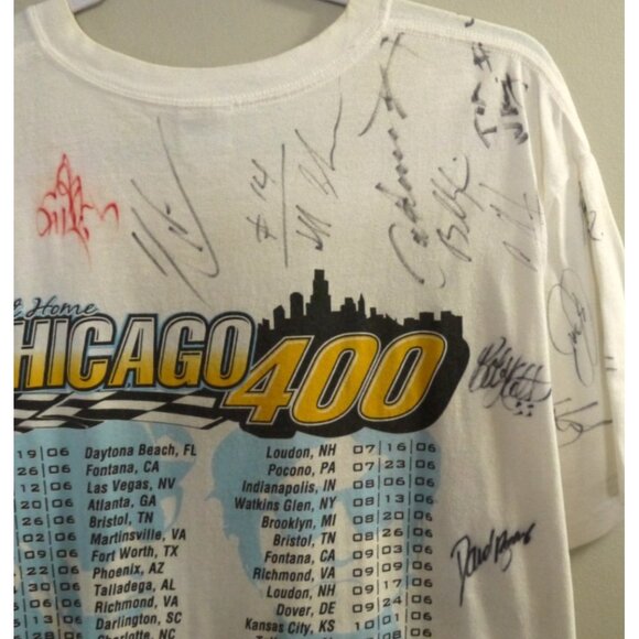 Sweet Home Chicago 400 Joliet 7/9/06 white AUTOGRAPHED T Shirt ANVIL Adult L - Picture 5 of 8
